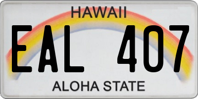 HI license plate EAL407