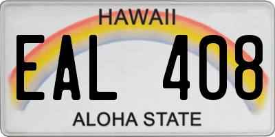 HI license plate EAL408