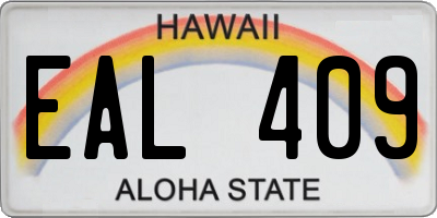 HI license plate EAL409