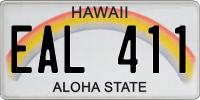 HI license plate EAL411