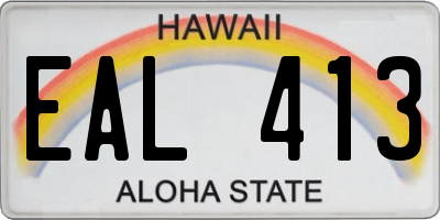 HI license plate EAL413