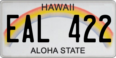 HI license plate EAL422