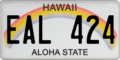 HI license plate EAL424