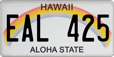 HI license plate EAL425