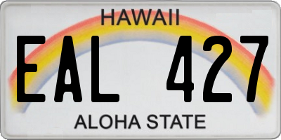 HI license plate EAL427