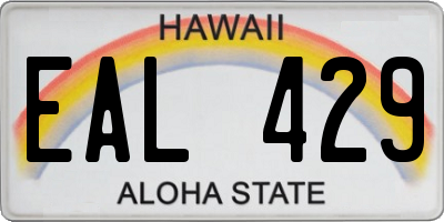 HI license plate EAL429