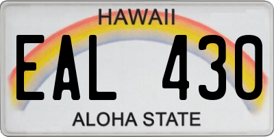 HI license plate EAL430