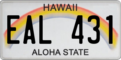 HI license plate EAL431