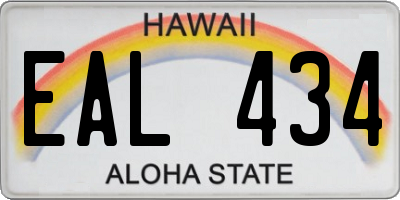 HI license plate EAL434