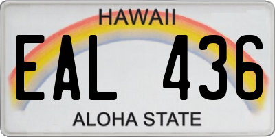 HI license plate EAL436