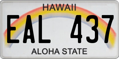 HI license plate EAL437