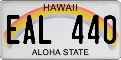 HI license plate EAL440