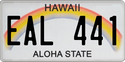 HI license plate EAL441