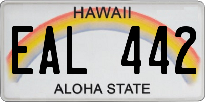 HI license plate EAL442