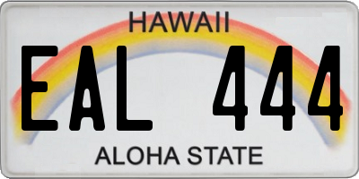 HI license plate EAL444