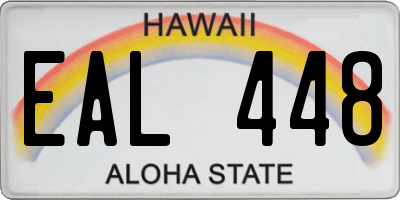 HI license plate EAL448