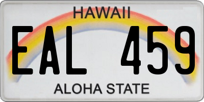 HI license plate EAL459