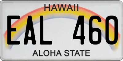 HI license plate EAL460