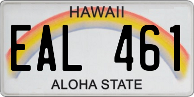 HI license plate EAL461