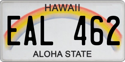 HI license plate EAL462