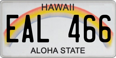 HI license plate EAL466