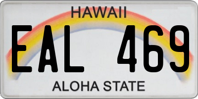 HI license plate EAL469