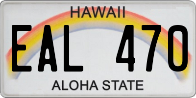 HI license plate EAL470