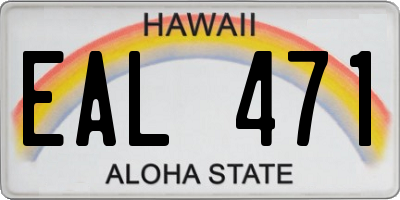 HI license plate EAL471