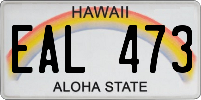 HI license plate EAL473