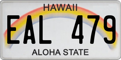 HI license plate EAL479