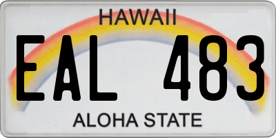 HI license plate EAL483