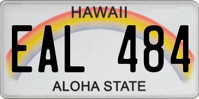 HI license plate EAL484