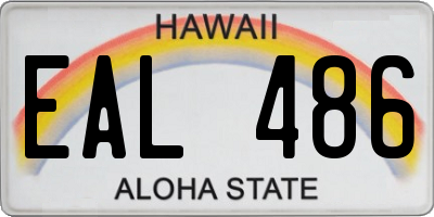 HI license plate EAL486