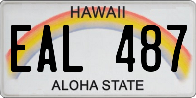 HI license plate EAL487