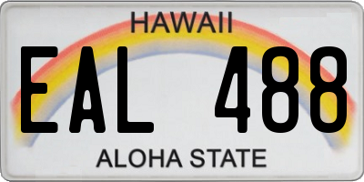 HI license plate EAL488