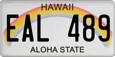 HI license plate EAL489