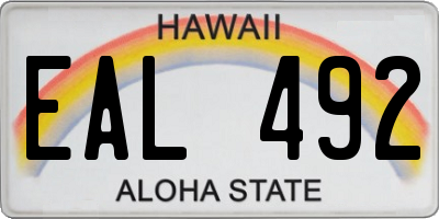 HI license plate EAL492