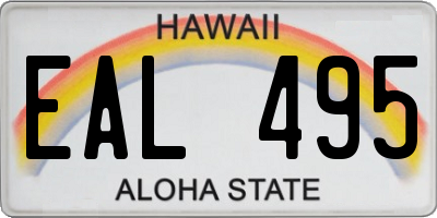 HI license plate EAL495