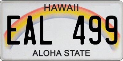 HI license plate EAL499