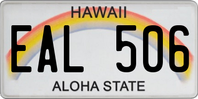 HI license plate EAL506