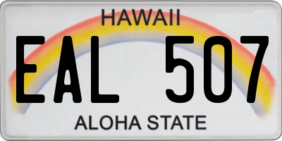 HI license plate EAL507