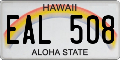 HI license plate EAL508