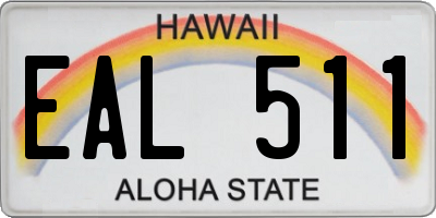 HI license plate EAL511