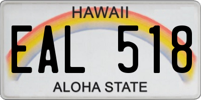 HI license plate EAL518