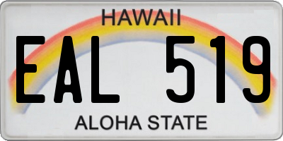 HI license plate EAL519