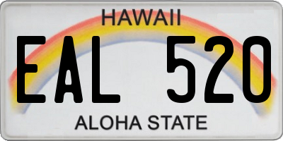 HI license plate EAL520