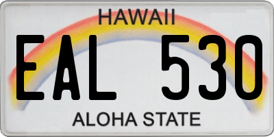 HI license plate EAL530