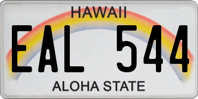 HI license plate EAL544