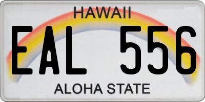 HI license plate EAL556