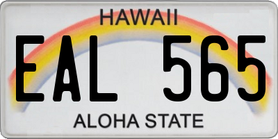 HI license plate EAL565